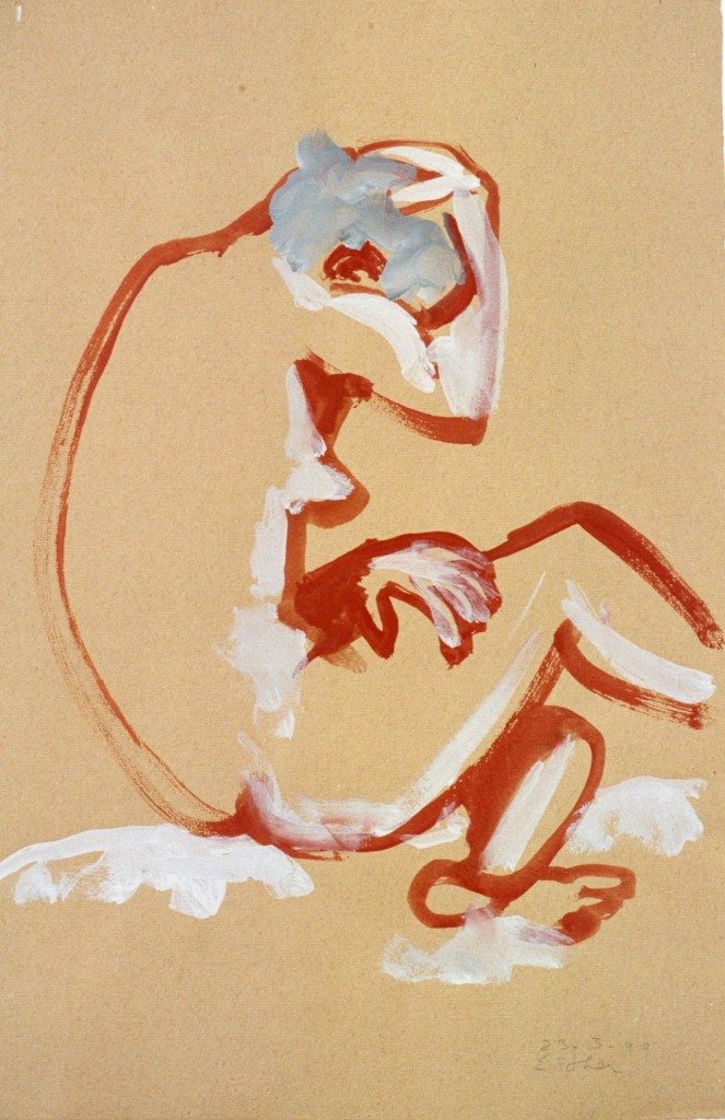 Modelstudie Esther, 1999-04 (gouache, 73 x 53 cm)