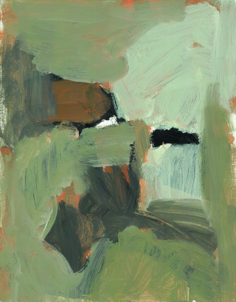 Sneeuw, februari 2005-01 (acryl op karton, 38 x 30 cm)