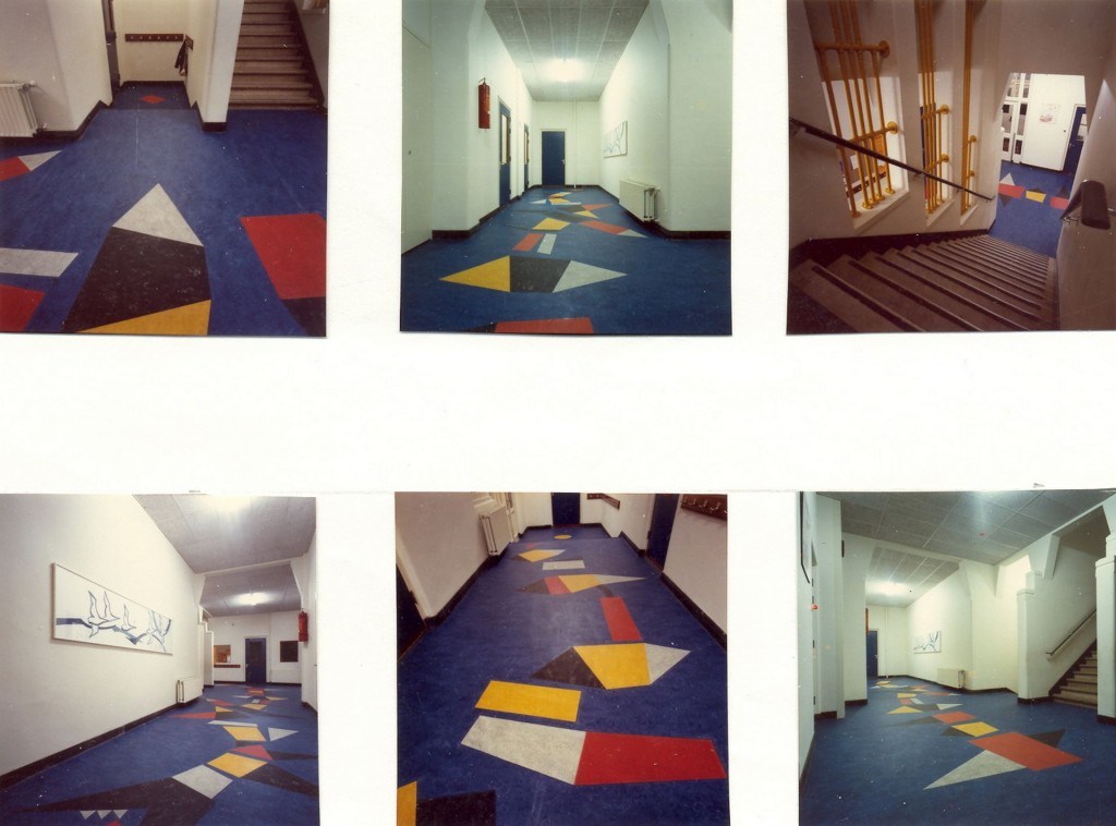 vloerintarsia, 1979, (linoleum, basisschool De Kring, Amsterdam)