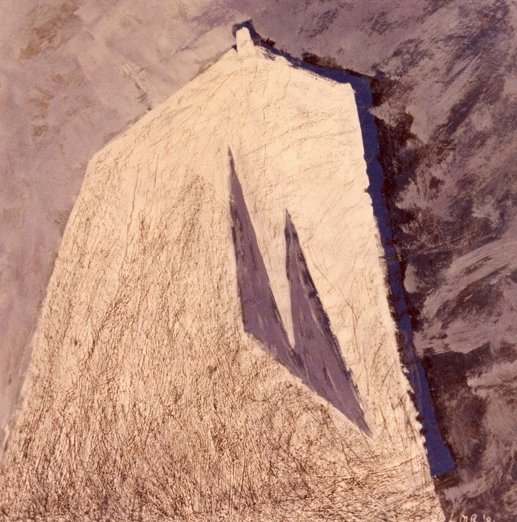 Gevel, 1981 (gemengde techniek op papier, 72 x 71 cm)