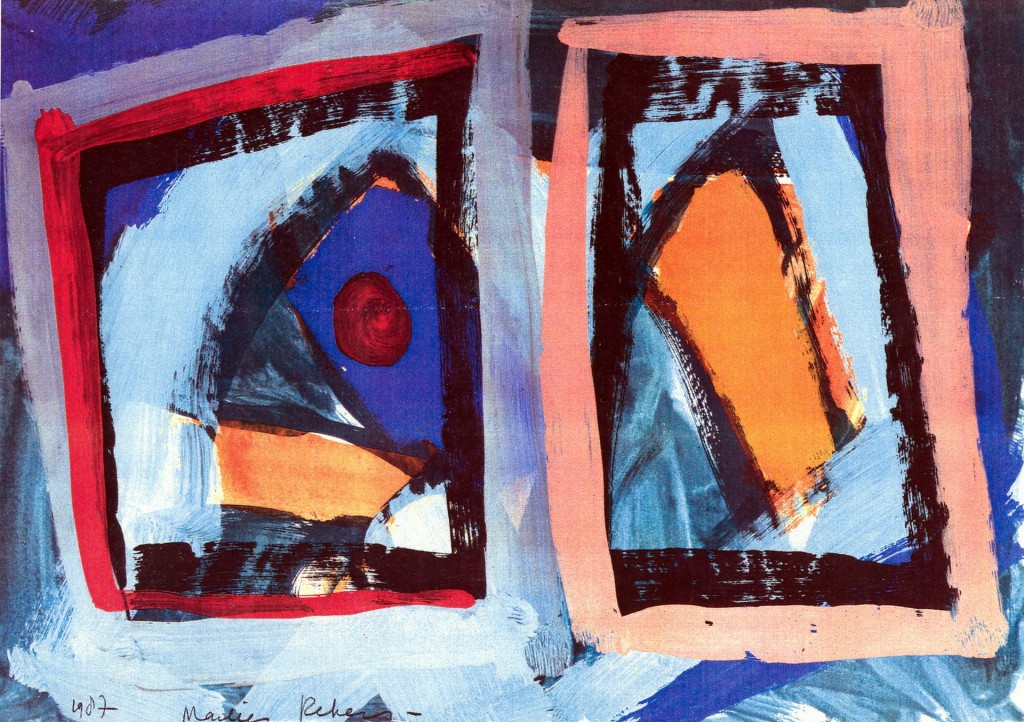 Uitkijk, 1987-02 (acryl op pakpapier, 65 x 90 cm)